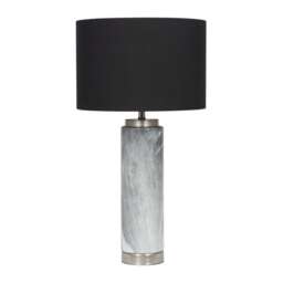 Grey Marble Effect Ceramic Tall Table Lamp