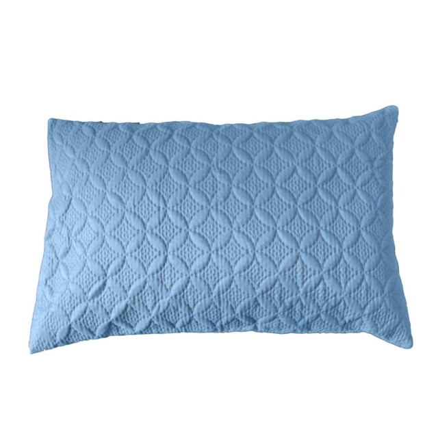 Homescapes Ultrasonic Blue Quilted Embossed Cushion Cover - 50 x 75 cm Blue Blue 50 x 75 cm