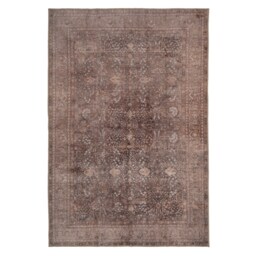 Traditional Design Cotton Chenille Rug Beige Machine Washable 200cm x 290cm