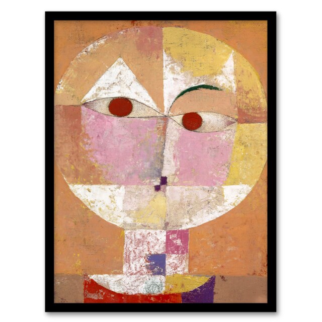 Paul Klee Framed Wall Art Print Senecio Head of Man Going Senile Home Décor