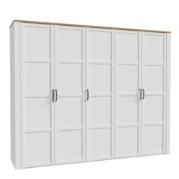 Bohol 5 Door Wardrobe in Riviera Oak/White