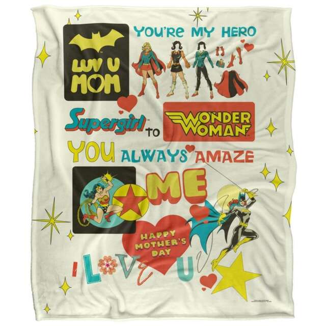 Justice League You´re My Hero Mothers Day Blanket - Multicoloured - One Size