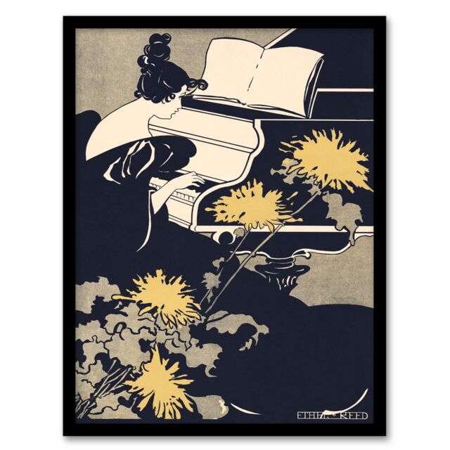 Ethel Reed Framed Wall Art Print Miss Traumerei Piano Book Cover Home Décor