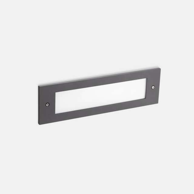 Micenas Outdoor LED Recessed Wall Light Dark Grey 29.8cm 1140lm 3000K IP65 - Special Offer