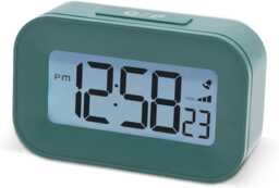 Acctim Kyle Digital Alarm Clock, LCD Digital Display with White Backlight, Snooze Function, Volume Control Green Lagoon