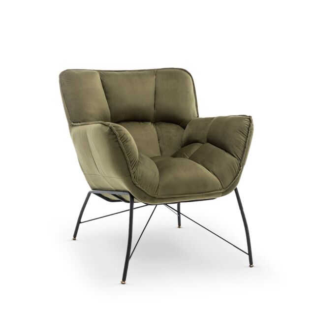 Velvet Sage Green Eliana Accent Chair