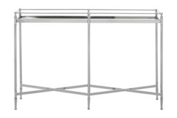 Elegant Mirrored Top Console Table,Captivating Silver Finished Hallway Table,Decorative Table,Center Table Silver