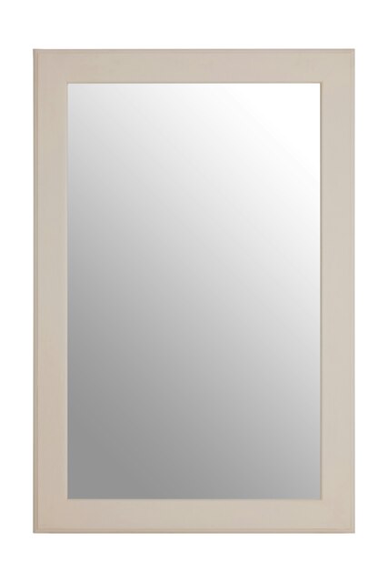 Orsina Large Wall Mirror, Grain Pattern White Frame Mirror for Home, Office, Closet