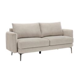 Sofia 3 Seater Fabric Scandi Style Sofa Cream Beige Three Seater