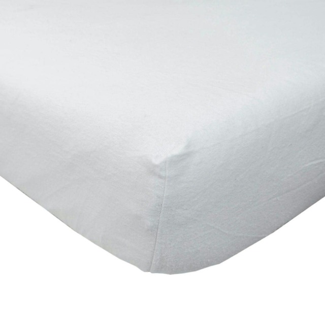 Homescapes White Brushed Cotton Fitted Sheet Luxury Flannelette, Single White