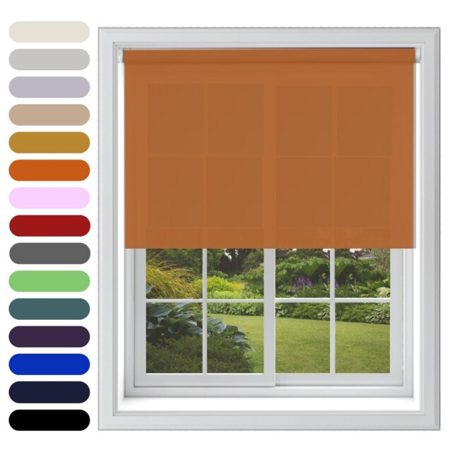 Daylight Roller Blind 150cm x 160cm Orange Burnt Orange