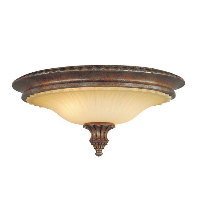 Stirling Castle 2 Light Flush Mount Ceiling Light British Bronze, E27