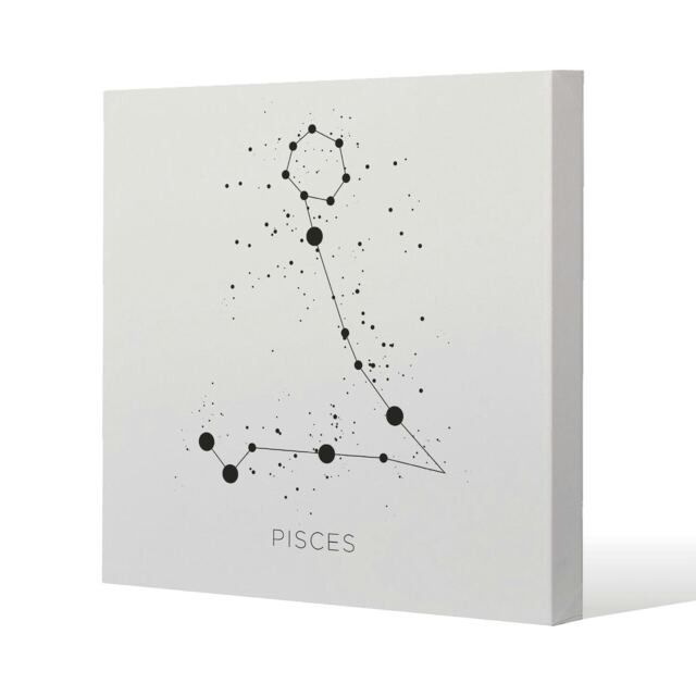 Star constellation zodiac pisces (canvas) Cream