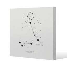 Star constellation zodiac pisces (canvas) Cream