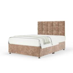 Memory Maestro Memory Foam Mink Chenille Divan Set And Pearl Headboard Single