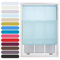 145cm Wide Daylight Roller Blind 165cm Drop Blue Duck Egg Blue