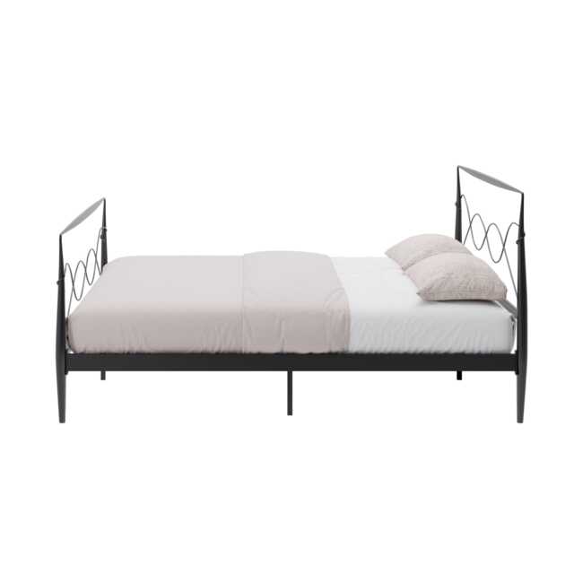 Rimini Metal Bedstead King Black Black Black