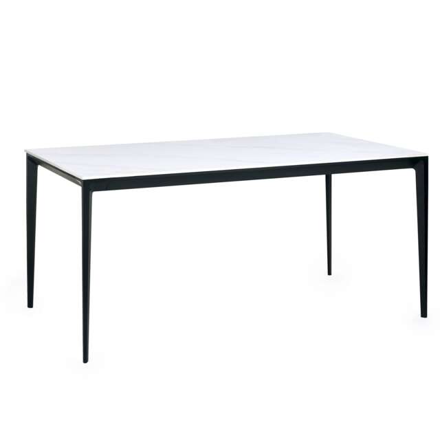 Premium Marbella 120cm Rectangular Stone Top Dining Table - White Marble