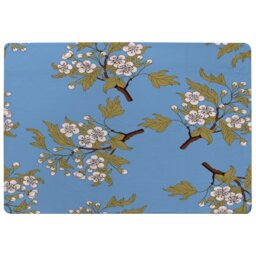 Orchid Branches On Blue Rug Multi