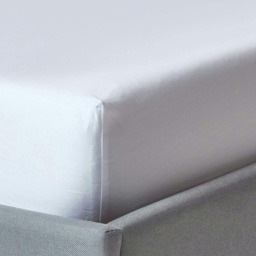 Homescapes White Organic Cotton Deep Fitted Sheet 18 inch 400 Thread count, Double White Double