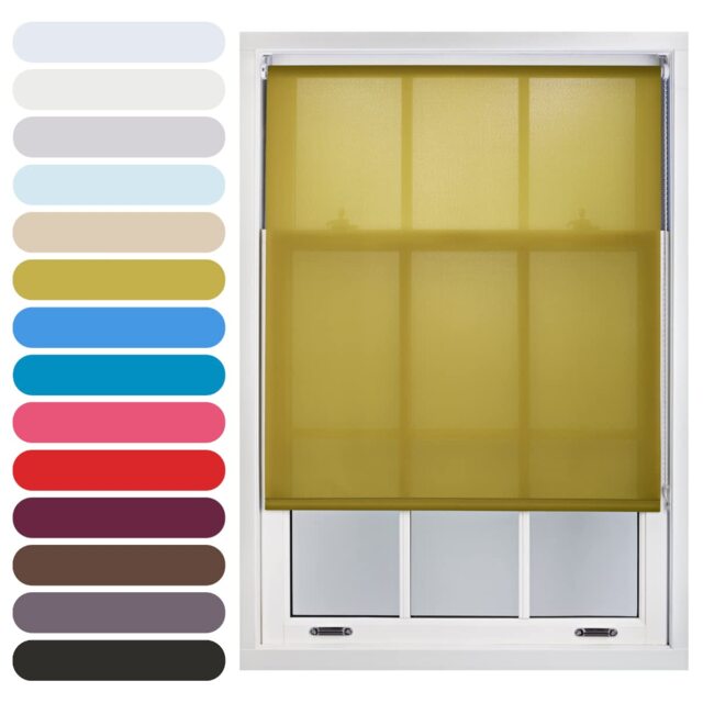 225cm Wide Daylight Roller Blind 210cm Drop Green Green