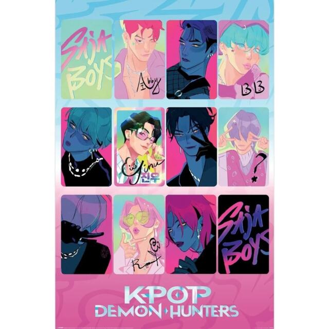 K-Pop Demon Hunters Saja Boys Poster Multi Multicoloured 91cm x 61cm 1