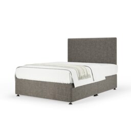 Super Ortho Orthopaedic Slate Linen Divan Set And Valencia Headboard King Size