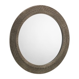 Cadara Large Pewter Round Wall Mirror