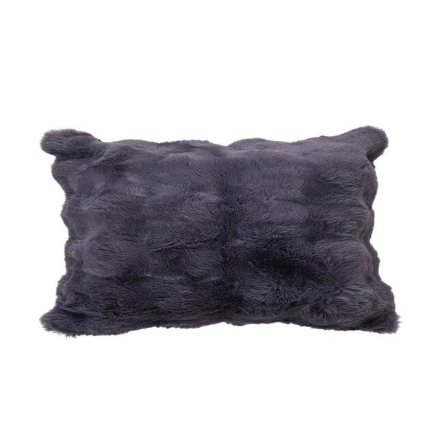 Living and Home Plush Throw Pillow Cover Pillowcase, Dark Grey-50x30cm Grey Dark Grey