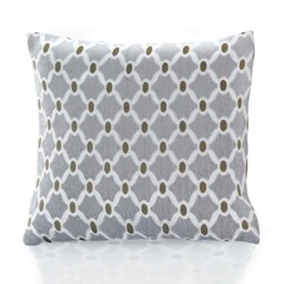 Berkeley Geometric Chenille 45cm x 45cm Silver Cushion Set of 4 Silver Cream & Beige 45cm x 45cm x 10cm 4