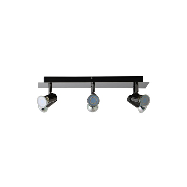 ValueLights Consul Black Chrome 6 Way Adjustable Ceiling Spotlight Black