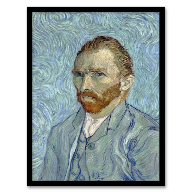 Vincent van Gogh Framed Wall Art Print Artist 1889 Self Portrait Home Décor
