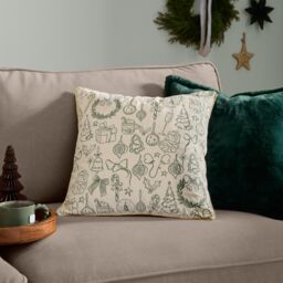 Furn Merry Christmas Velvet Cushion