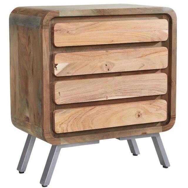 Aaron Metal and Wood 4 Drawer Chest