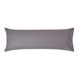 Homescapes Dark Grey Egyptian Cotton Housewife Body Pillowcase 200 TC Grey