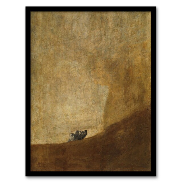 Francisco Goya Le Chien The Dog Oil Painting Framed Wall Art Picture Print A4
