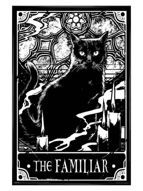 Black Gloss Framed Deadly Tarot The Familiar Maxi Poster Multi