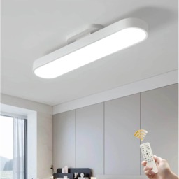 Flush Mount LED Ceiling Light White with Remote Control 70cm Dimmable