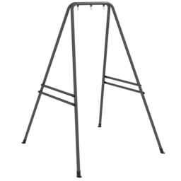 Outsunny Hammock Chair Stand Metal Frame Hammock Stand Only, Black Black Black