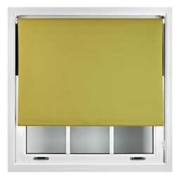 Blackout Roller Blind 135cm Wide x 210cm Long Metal Fittings Green Green