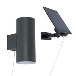 BHS Namid LED Outdoor Solar Wall Light, Black
