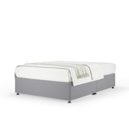 Super Ortho Orthopaedic Silver Plush Velvet Divan Set Single