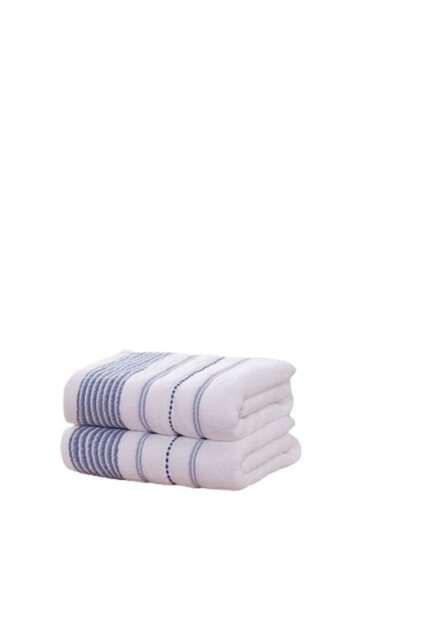 Dakota Cotton Towels Striped Luxury Soft Quick Dry Absorbent Blue Face cloth 1