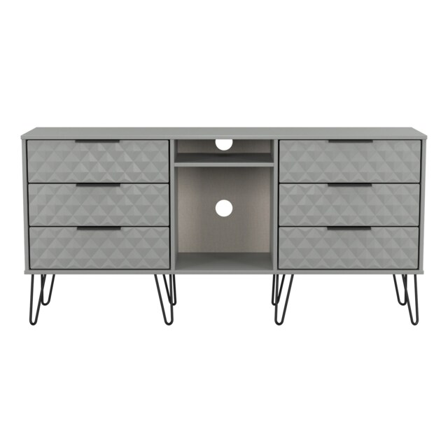 Islay 6 Drawer Sideboard in Dusk Grey (Ready Assembled) Grey Dusk Grey