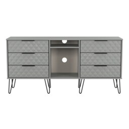 Islay 6 Drawer Sideboard in Dusk Grey (Ready Assembled) Grey Dusk Grey