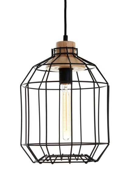 Orsina Beacan Black Metal Wire Pendant Light