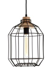 Orsina Beacan Black Metal Wire Pendant Light