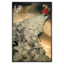 Gloss Black Framed Korn Follow The Leader Maxi Poster Multi