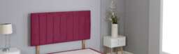 "Maroon Plush Velvet 9 Panel Headboard Multi 6FT Superking 20""inch Headboard"