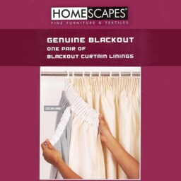 Homescapes Blackout Curtain Lining Pair 3-Pass Coating - 44 x 52 Inches Grey Grey
